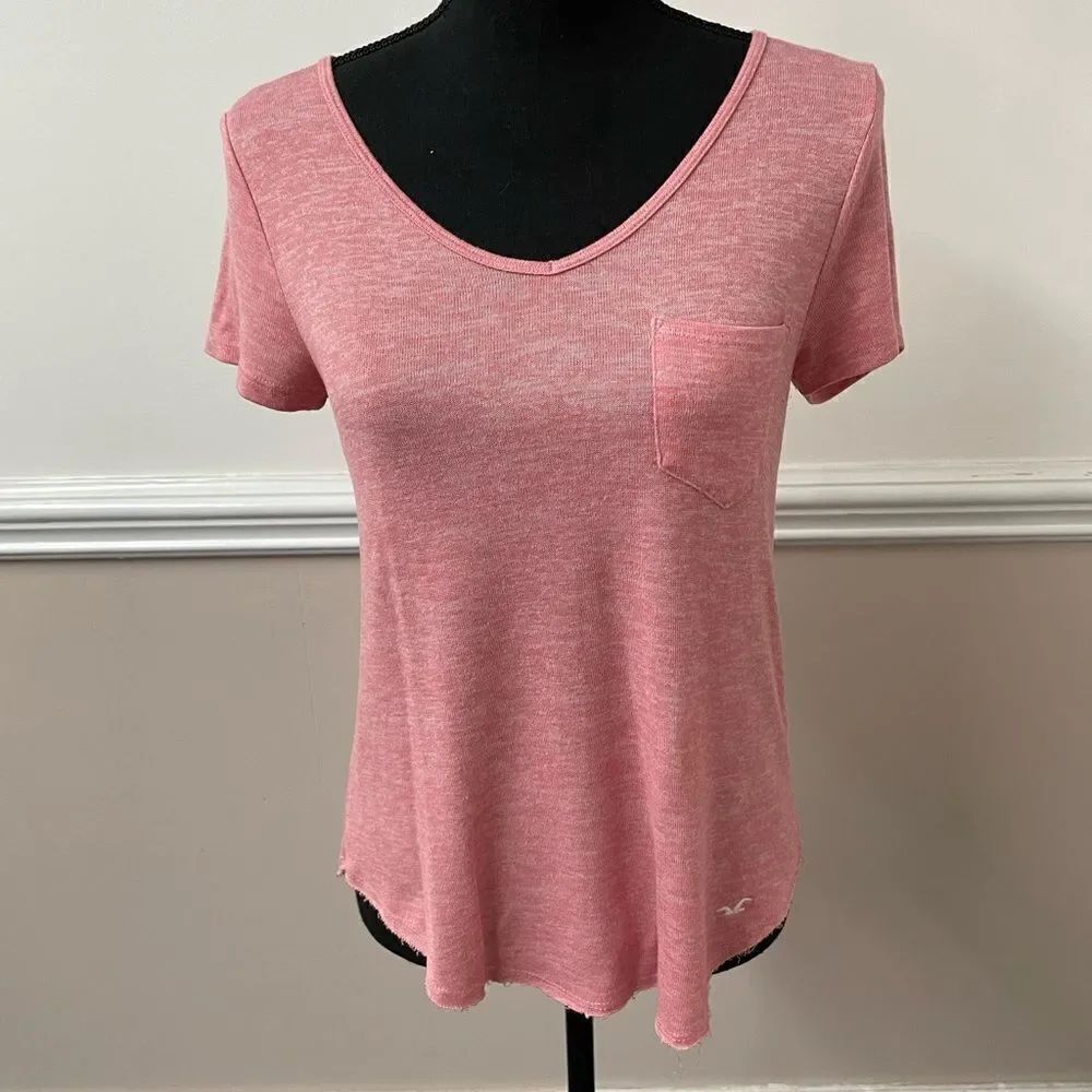 Hollister Must Have Collection Light Peach Scoop Neck Shirt
